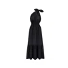 Monica Nera Demi Maxi Long Dress In Black In Black