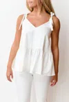 Monica Nera Margo Top In White In White