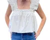 Monica Nera Maya Top In White In White