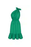 Monica Nera Women's Demi Short Dress In Emerald In Gold