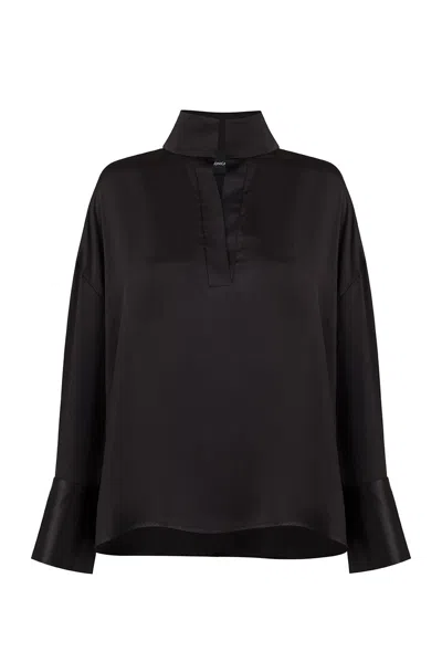 Monica Nera Women's Grace Silk Shirt - Black