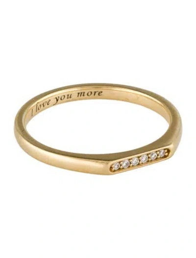 Pre-owned Monica Rich Kosann 18k Diamond 'i Love You More' Stackable Ring In Multi