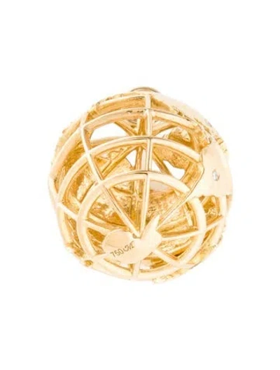 Pre-owned Monica Rich Kosann 18k Diamond ' My Earth ' Pendant In Multi