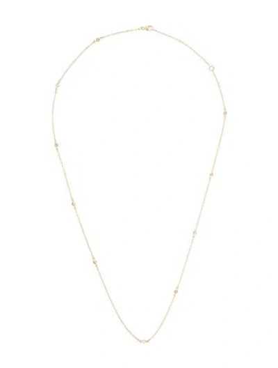 Pre-owned Monica Rich Kosann 18k Diamond Station Necklace, 22.5" In Multi