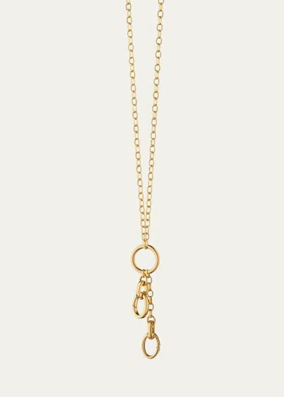 Monica Rich Kosann 18k Gold Belcher Chain Necklace With 3 Enhancers