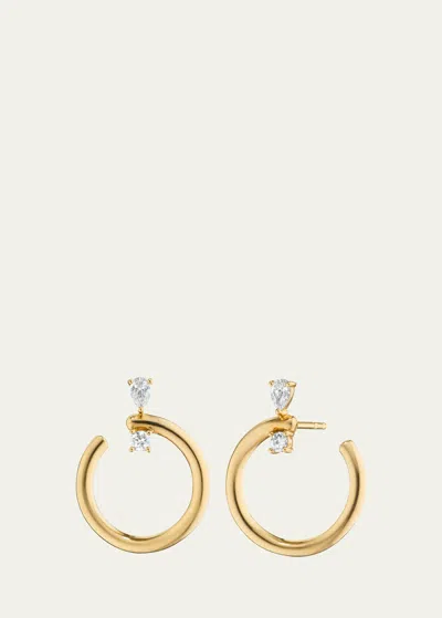 Monica Rich Kosann 18k Gold Medium Galaxy Wrap Hoop Earrings