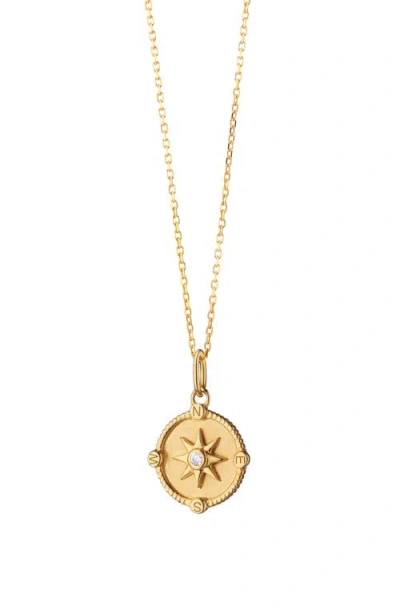 Monica Rich Kosann 18k Gold Mini Travel Pendant Necklace