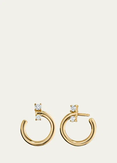 Monica Rich Kosann 18k Gold Small Galaxy Wrap Hoop Earrings