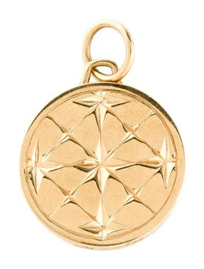 Pre-owned Monica Rich Kosann 18k Mosaic Half Locket In Multi