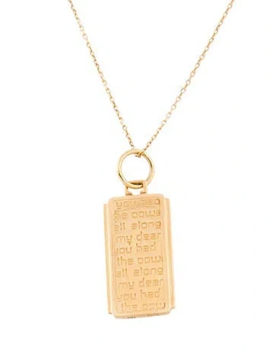 Pre-owned Monica Rich Kosann 18k 'power' Dorothy Pendant Necklace, 16.75" In Multi