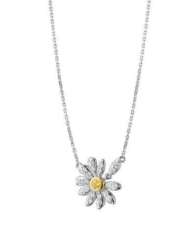 Monica Rich Kosann 18k Yellow Gold & Sterling Silver Charms Necklaces Yellow & White Sapphire Loves Me Daisy Pendant Ne