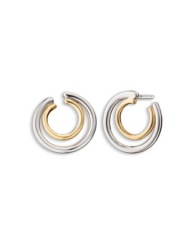 Monica Rich Kosann 18k Yellow Gold & Sterling Silver Sun Moon & Stars Midi Double Galaxy Wrap Hoop Earrings In Multi