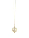 Monica Rich Kosann 18k Yellow Gold Diamond Time Is Precious Necklace In Gold