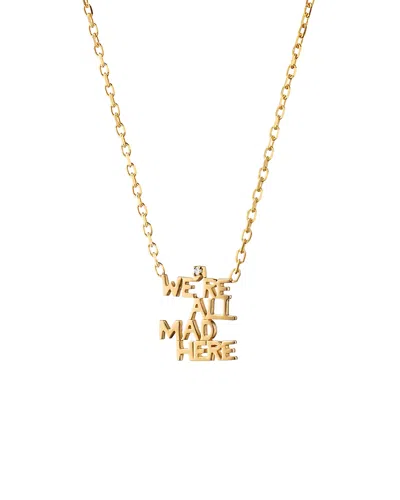 Monica Rich Kosann 18k Yellow Gold Diamond We're All Mad Here Necklace, 16-18