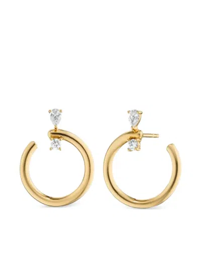 Monica Rich Kosann 18k Yellow Gold Diamond Wrap Earrings