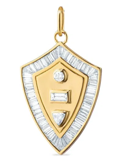 Monica Rich Kosann 18k Yellow Gold Fearless Diamond Pendant