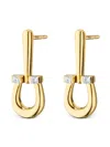 Monica Rich Kosann 18k Yellow Gold Horseshoe Diamond Earrings In Gold