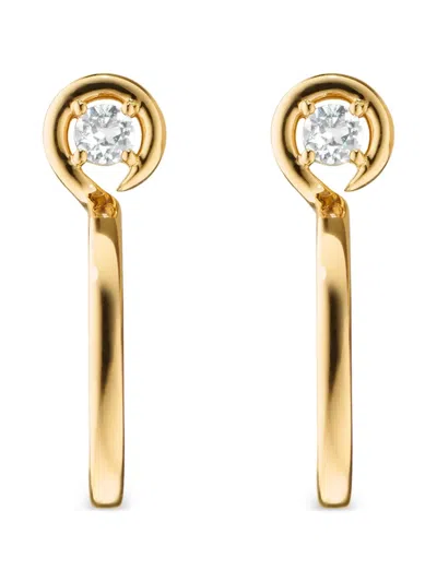 Monica Rich Kosann 18k Yellow Gold Infinity Hoop Earrings
