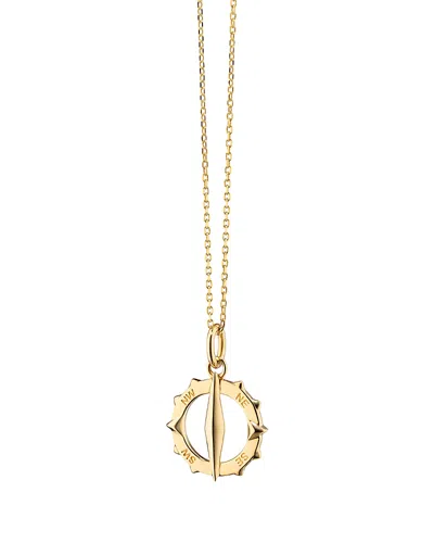 Monica Rich Kosann 18k Yellow Gold Points North Compass Pendant Necklace, 16-17