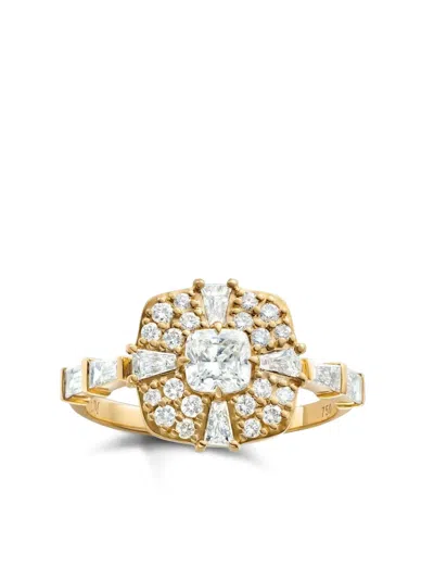 Monica Rich Kosann 18k Yellow Gold Points North Diamond Ring