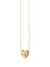 Monica Rich Kosann 18k Yellow Gold Secret Garden Heart Multi-stone Locket In Gold