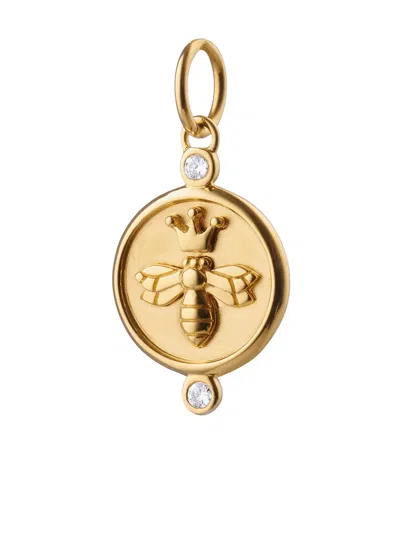 Monica Rich Kosann 18kt Yellow Gold Diamond Queen Bee Charm