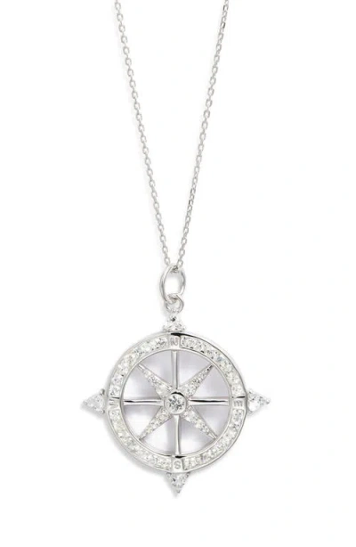 Monica Rich Kosann Adventure Compass Pendant Necklace In Gray