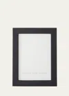 Monica Rich Kosann Black Pebbled Leather Frame, 5" X 7" In Multi