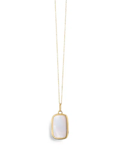 Monica Rich Kosann Britt Locket Mother-of-pearl Necklace In Gold