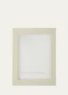 Monica Rich Kosann Cream Pebbled Leather Frame, 5" X 7" In Multi