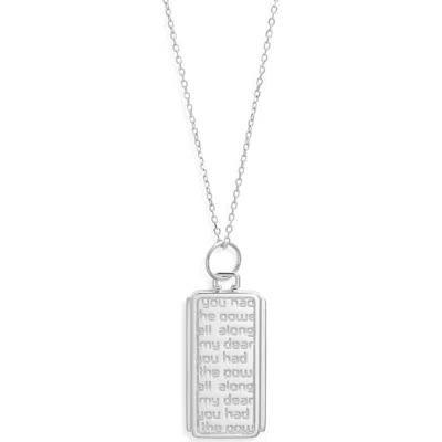 Monica Rich Kosann Dorothy Power Sterling Silver Pendant Necklace In Metallic