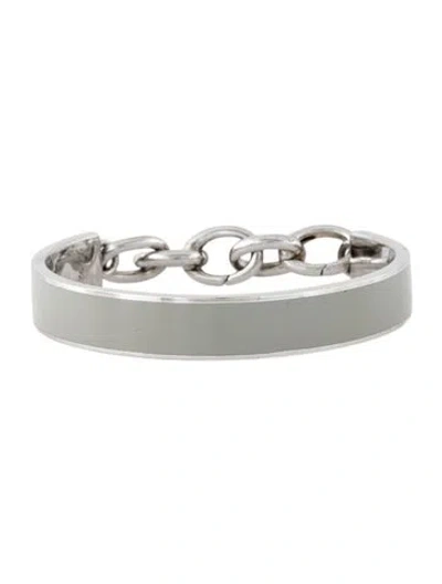 Pre-owned Monica Rich Kosann Enamel Bangle Bracelet, 6.5" In Multicolor
