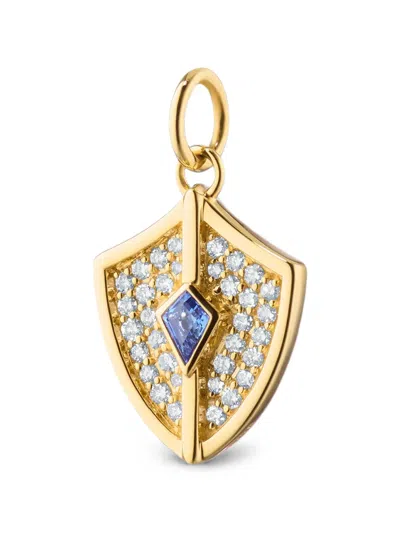 Monica Rich Kosann Fearless Sapphire And Diamond Necklace In Gold