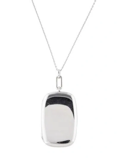 Pre-owned Monica Rich Kosann Finn Locket Necklace, 22" In Multicolor