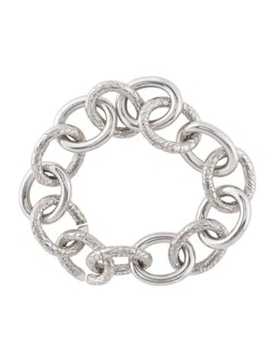 Pre-owned Monica Rich Kosann Floral Link Bracelet, 7.5" In Multi