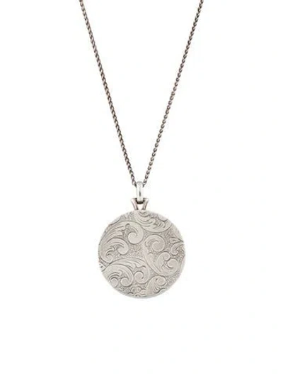 Pre-owned Monica Rich Kosann Floral Locket Pendant Necklace, 26" In Multi
