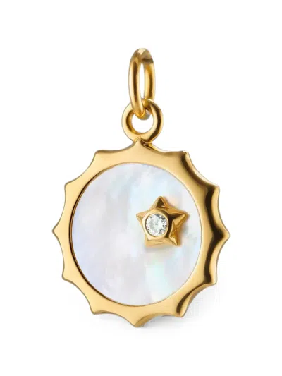 Monica Rich Kosann Happiness Mother-of-pearl And Diamond Pendant In Gold