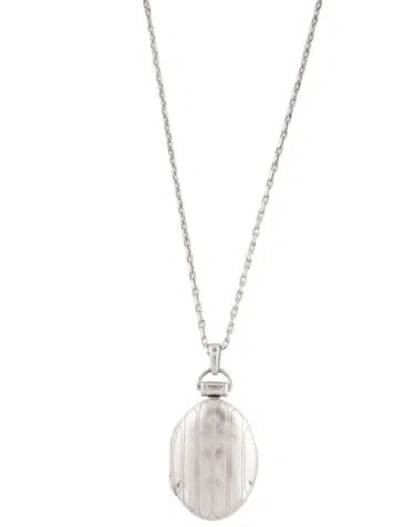 Pre-owned Monica Rich Kosann Locket Pendant Necklace, 32" In Multi