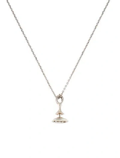 Pre-owned Monica Rich Kosann 'love' Stamp Charm W/ Unbranded 14k Chain, 16" In Multicolor
