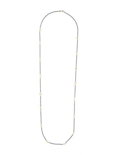 Pre-owned Monica Rich Kosann Moonstone Sun, Moon & Stars Station Necklace, 40" In Multi