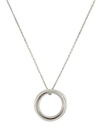 Pre-owned Monica Rich Kosann Multi Ring Pendant Necklace, 17"