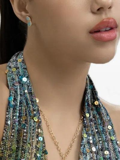 Monica Rich Kosann Opal And Diamond Butterfly Earrings In Blue