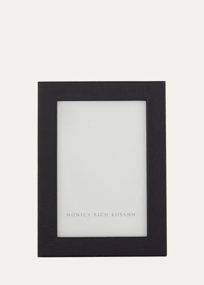 Monica Rich Kosann Pebbled Leather Photo Frame, 4" X 6" In Black