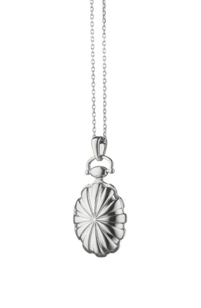 Monica Rich Kosann Petite Sunburst Locket Necklace In Metallic
