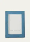 MONICA RICH KOSANN PHOTOGRAPHER'S MOLDING SHAGREEN-EMBOSSED FAUX LEATHER FRAME, 4" X 6"