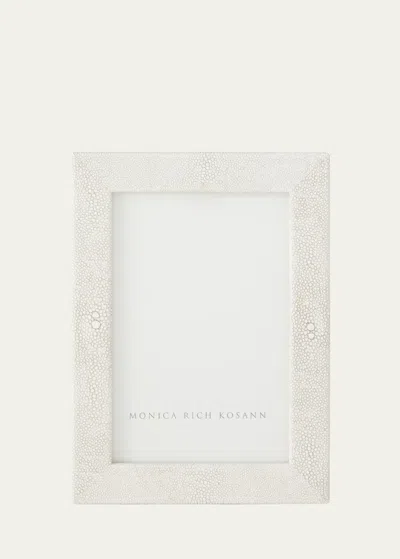 Monica Rich Kosann Photographer's Molding Shagreen-embossed Faux Leather Frame, 4" X 6" In Neutral