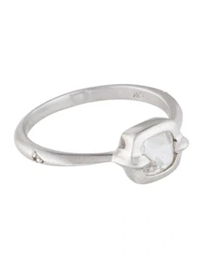 Pre-owned Monica Rich Kosann Quartz & Colorless Sapphire Points North Cocktail Ring In Multi