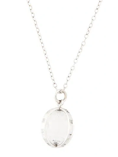 Pre-owned Monica Rich Kosann Quartz 'carpe Diem' Pendant Necklace, 26" In Multi