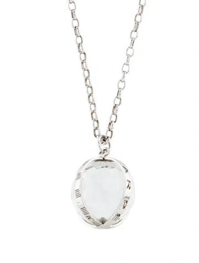 Pre-owned Monica Rich Kosann Quartz 'carpe Diem' Pendant Necklace, 30" In Multi