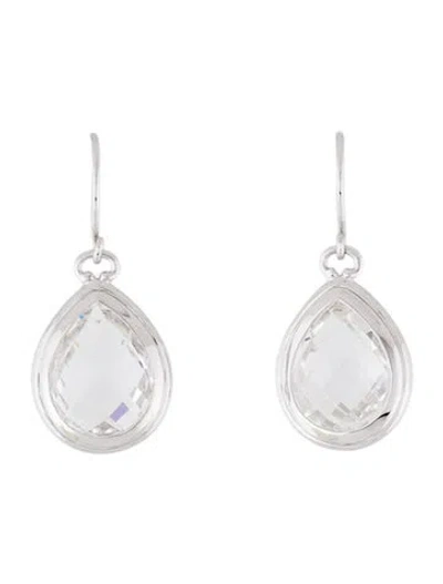 Pre-owned Monica Rich Kosann Quartz Pear Drop Earrings In Multi